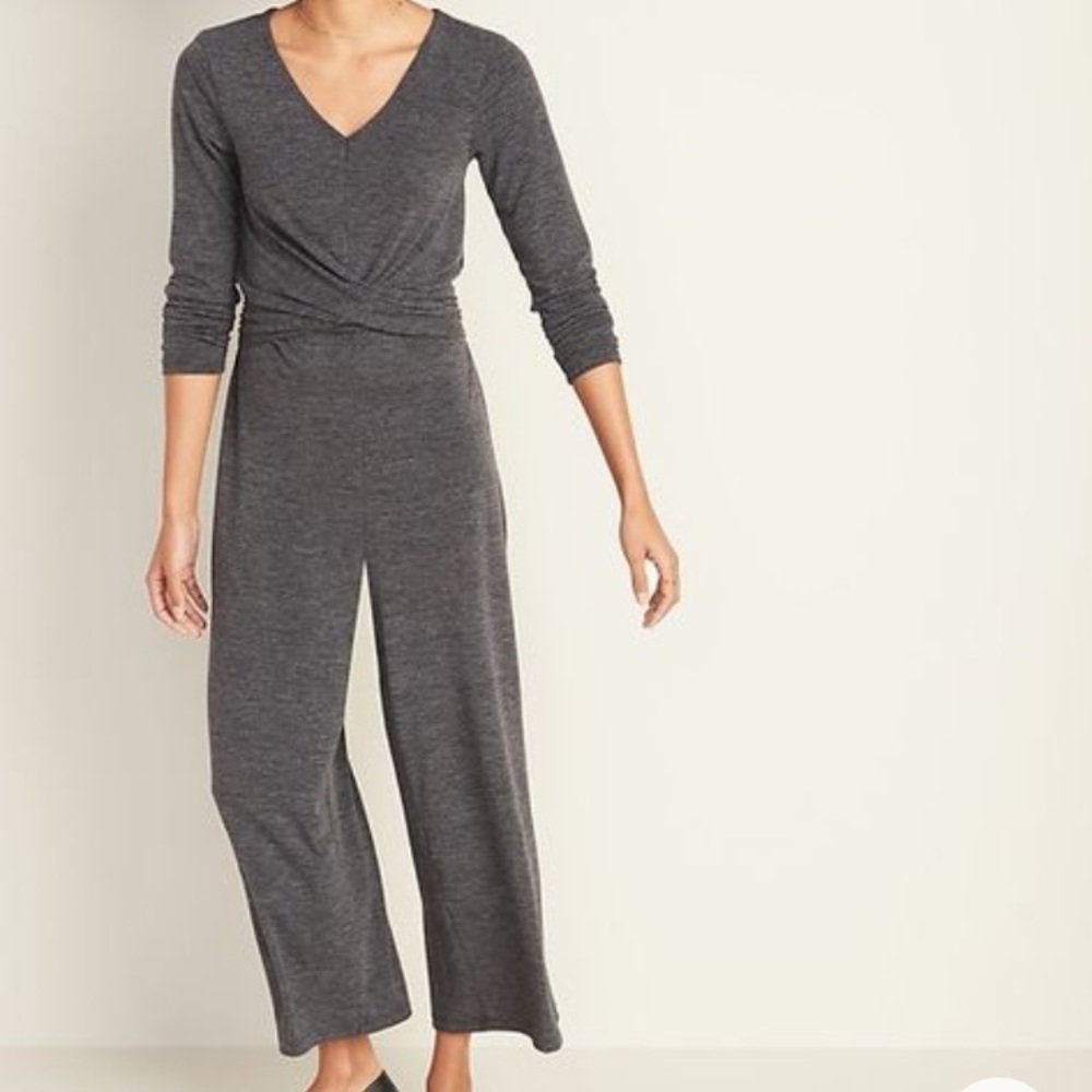 Old Navy Twist Front Jersey Knit Jumpsuit